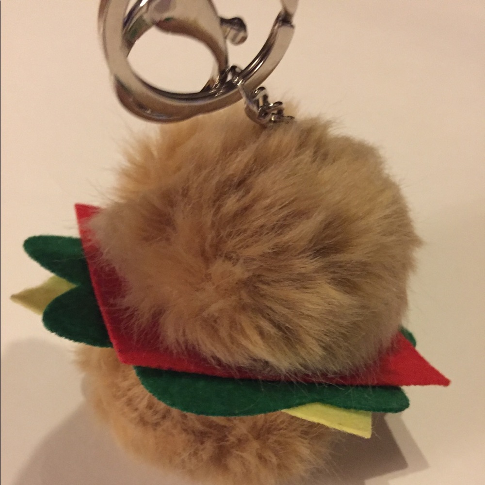 🆕New with tags FUZZY CHEESEBURGER KEYCHAIN Car…